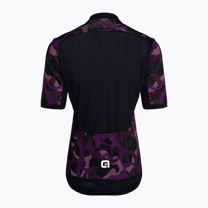 Dámsky cyklistický dres Alé Woodland čiernofialový L22185494 4