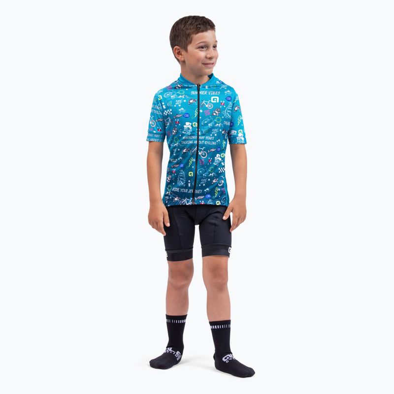 Alé Maglia Mc Vibes detský cyklistický dres modrý L22228461 2