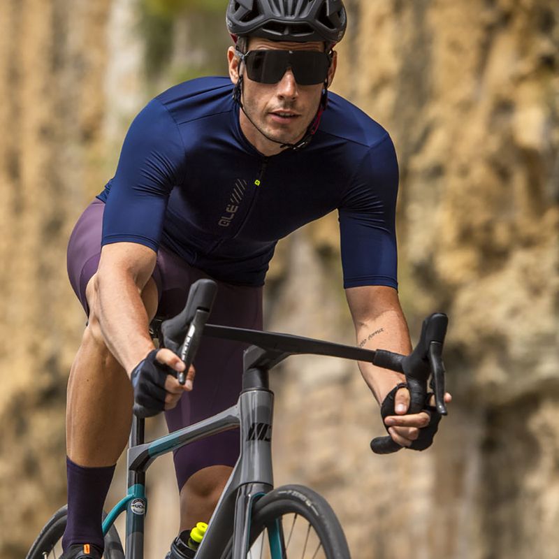 Pánsky cyklistický dres Alé Color Block navy blue 8