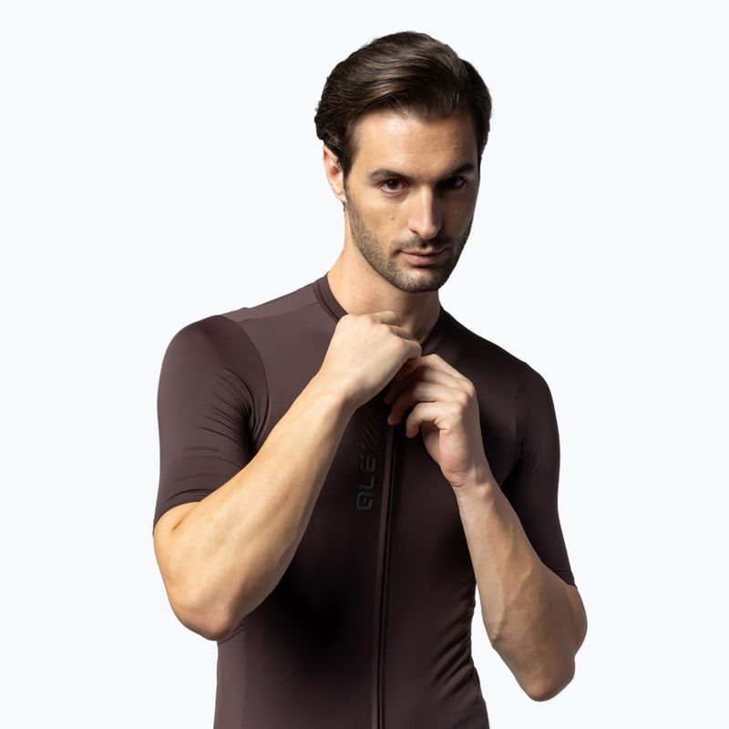 Pánsky cyklistický dres Alé Color Block Off Road cocoa brown 3