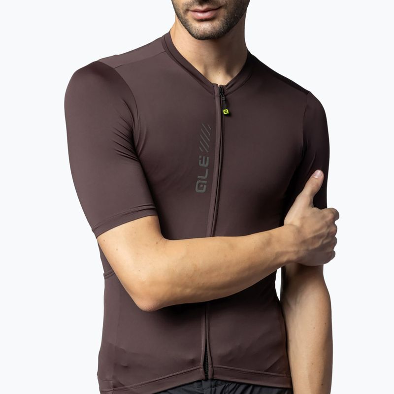 Pánsky cyklistický dres Alé Color Block Off Road cocoa brown 4