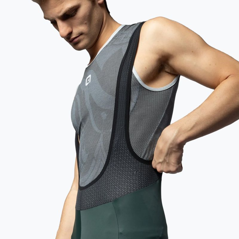Pánske cyklistické šortky Alé Stones Cargo Bibshorts green wood 3