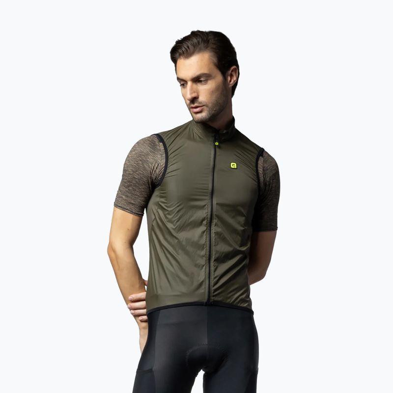 Pánska cyklistická vesta Alé Vento 2.0 army green