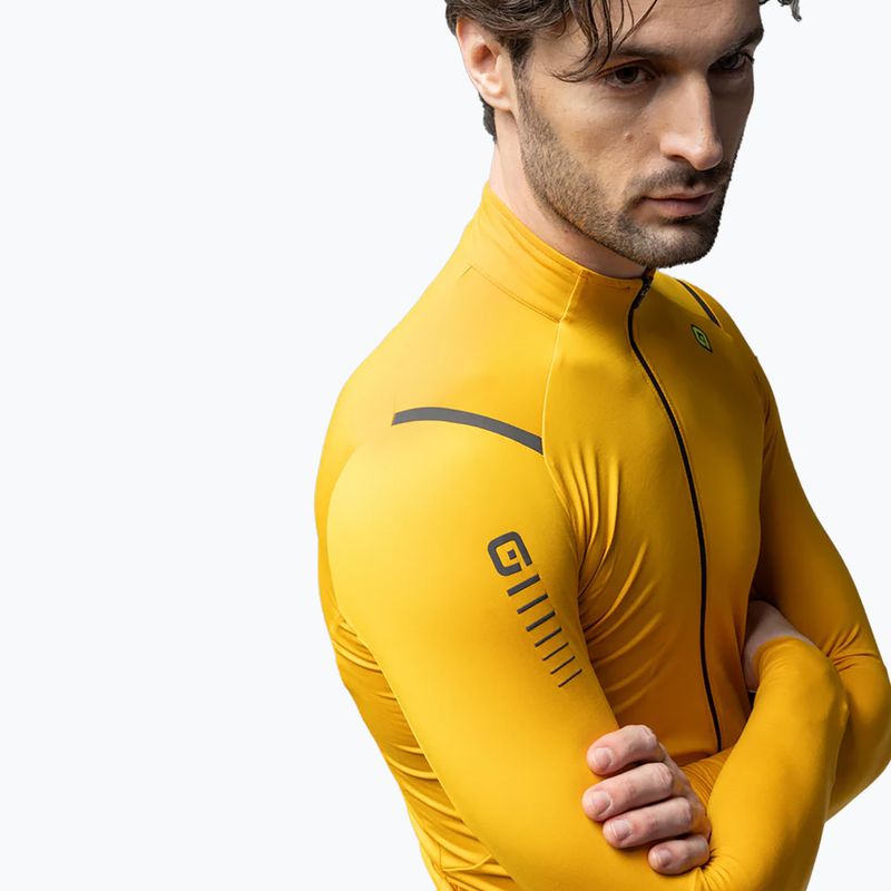 Pánska cyklistická mikina Alé Warm Race yellow 3