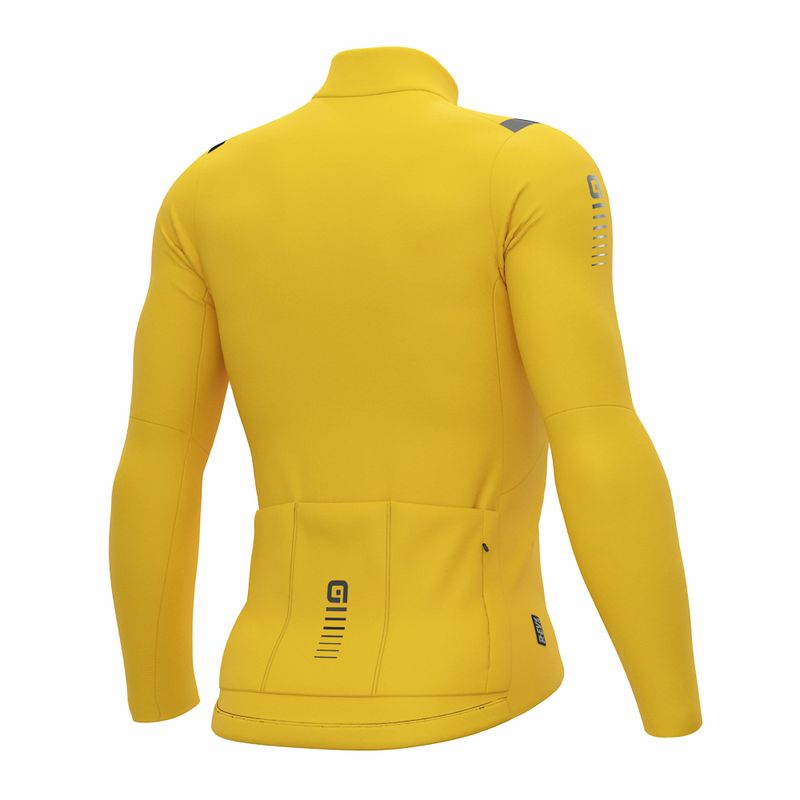 Pánska cyklistická mikina Alé Warm Race yellow 7