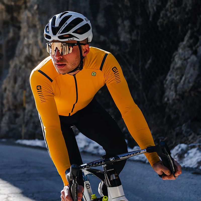 Pánska cyklistická mikina Alé Warm Race yellow 8