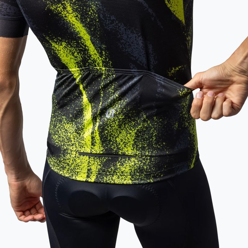 Pánsky cyklistický dres Alé Trace acid green 5