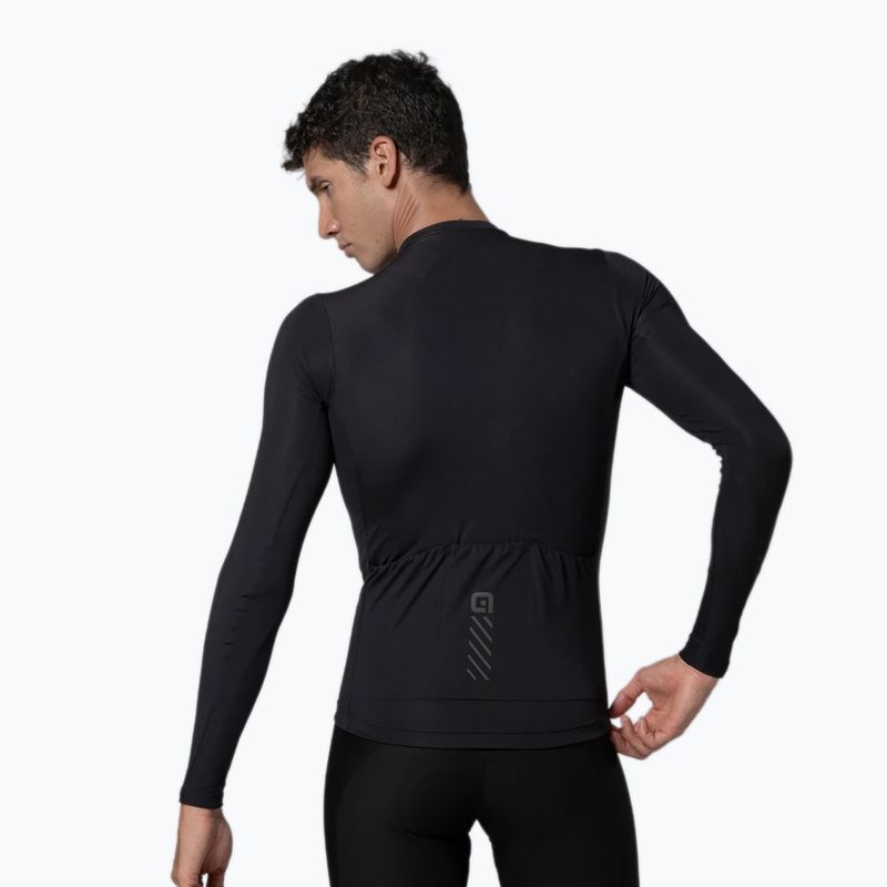 Pánske cyklistické tričko longsleeve Alé Color Block black 2