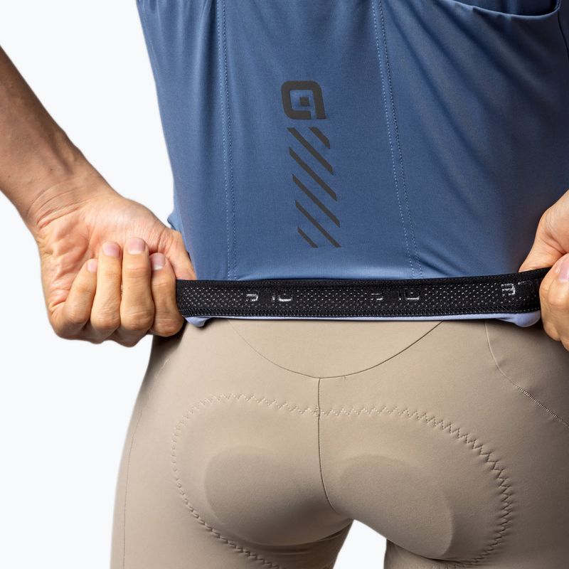 Pánsky cyklistický dres Alé Color Block steel blue 6