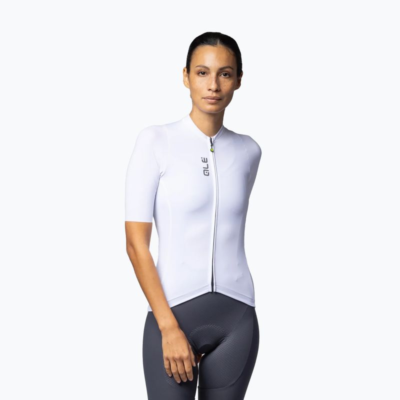 Dámsky cyklistický dres Alé Color Block white