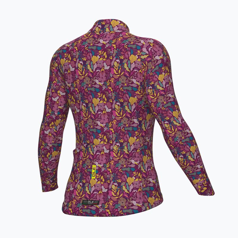 Dámska cyklistická mikina Alé Flowery LS Jersey rosa/pink 2