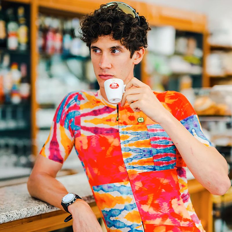 Pánsky cyklistický dres Alé Clorofilla orange combo 7