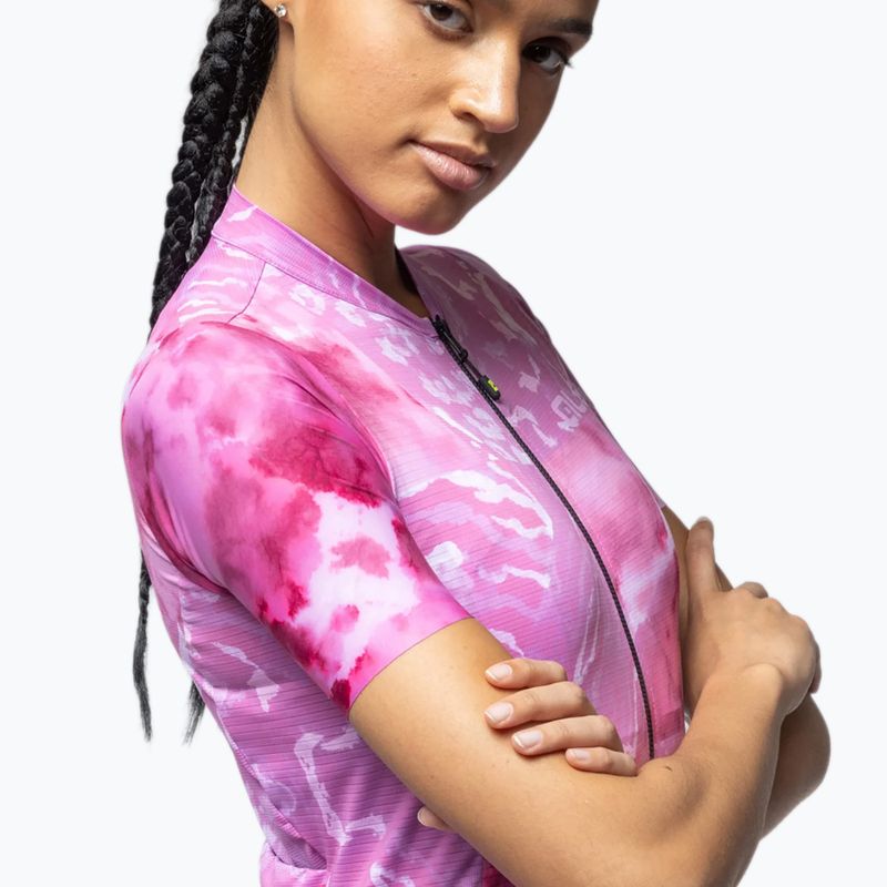 Dámsky cyklistický dres Alé Linfa pink combo 4