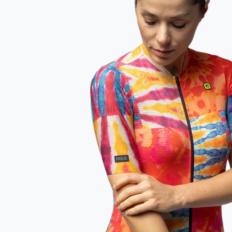 Dámsky cyklistický dres Alé Clorofilla orange combo 5