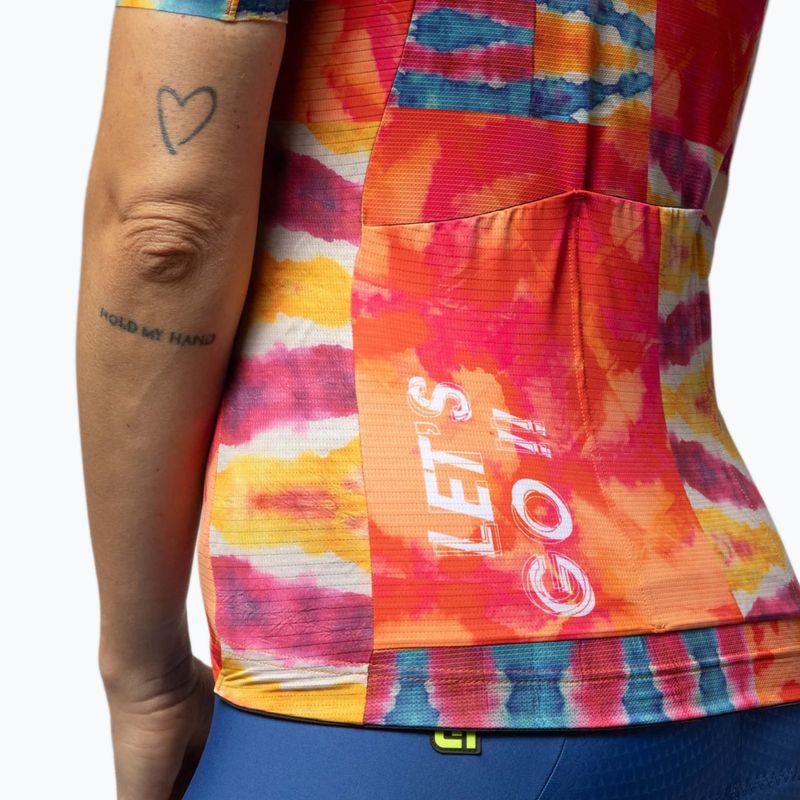 Dámsky cyklistický dres Alé Clorofilla orange combo 6