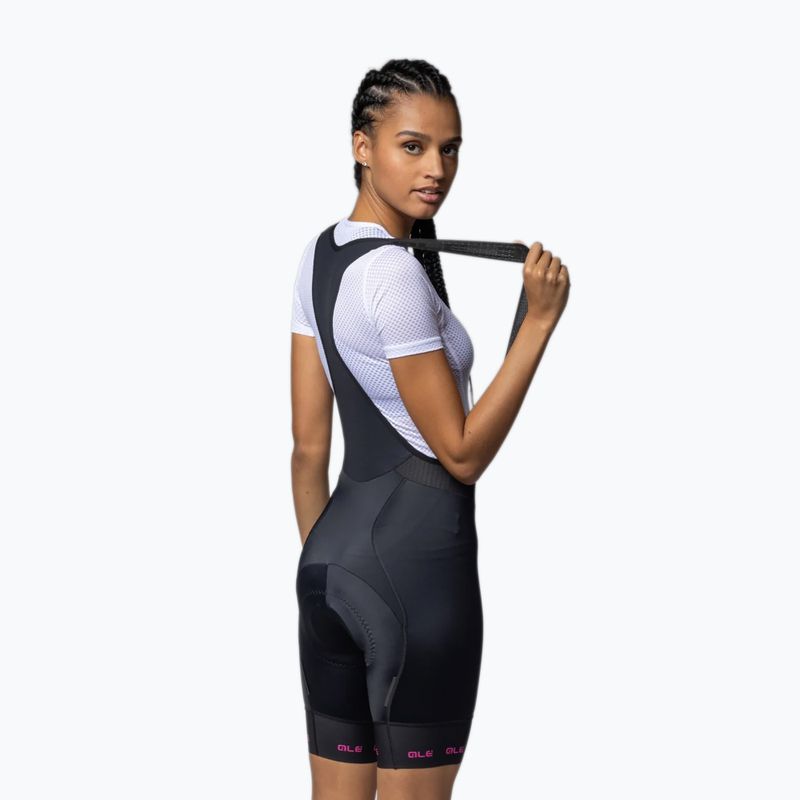 Dámske cyklistické šortky Alé Strada 2.0 Bibshorts fuchsia 2