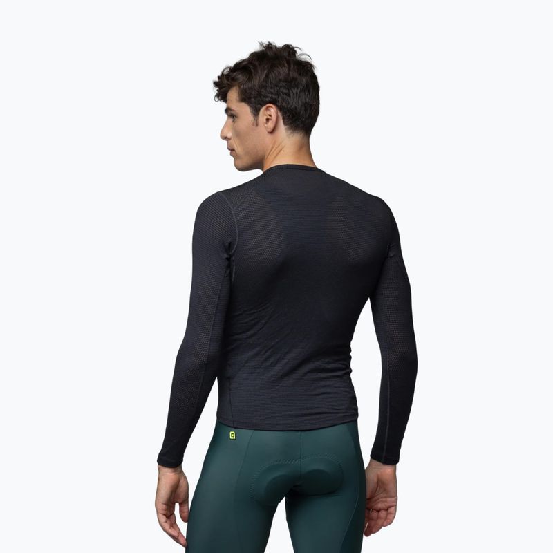 Pánske cyklistické tričko Alé Merino LS nero/black 2