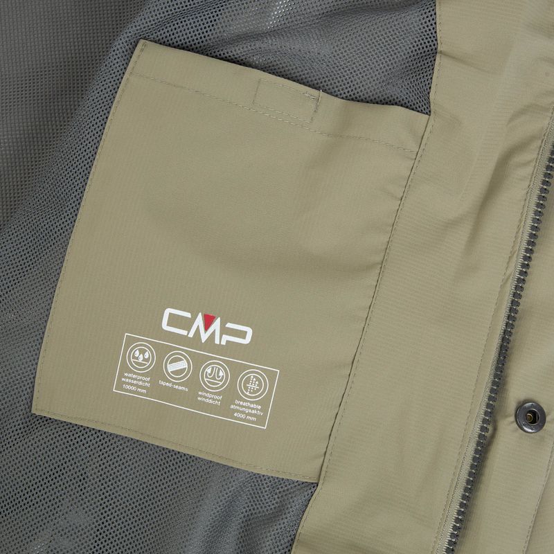 Pánska nepremokavá bunda CMP 39X7367 Snaps Hood sage 5