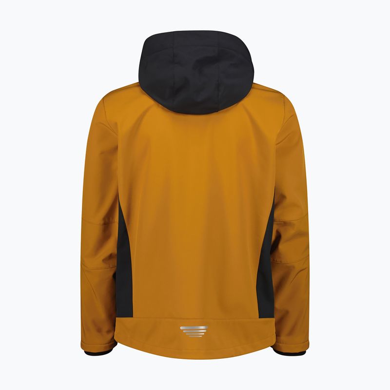 Pánska softshellová bunda CMP 3A01787N Zip Hood caramel/antracite 2