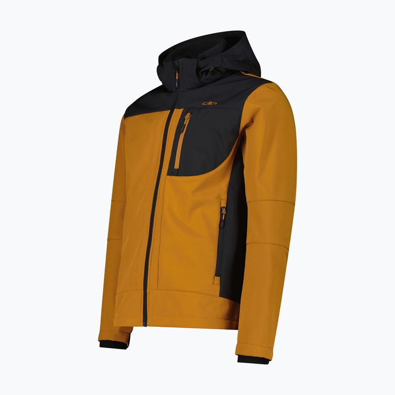 Pánska softshellová bunda CMP 3A01787N Zip Hood caramel/antracite 3