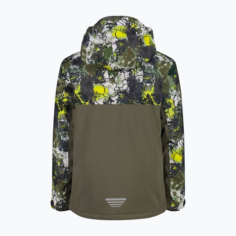 Detská lyžiarska bunda CMP 36W0714P Fix Hood olive/acido 3