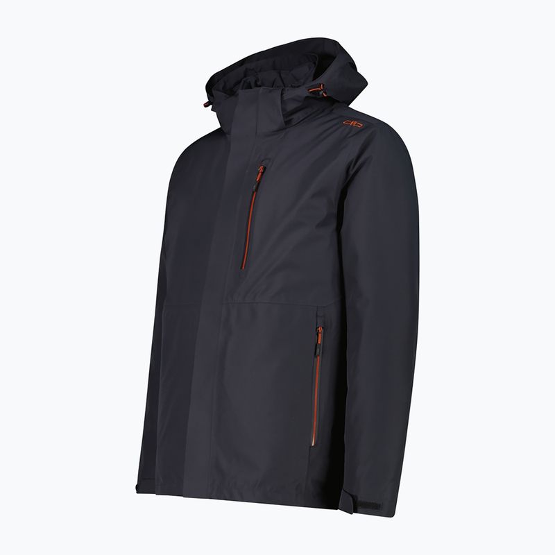 Pánska zateplená bunda CMP 36Z2257D Zip Hood Detachable Inn antracite 3
