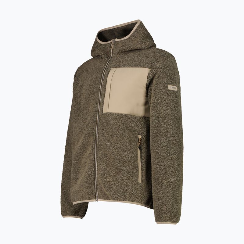 Pánsky zateplený kabát CMP 36K2247 Fix Hood Parka teak mel 3