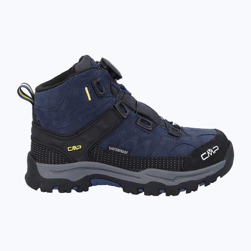 Detské turistické topánky CMP Kiruna Mid Fitgo Fleece Wp blue ink/yellow 2