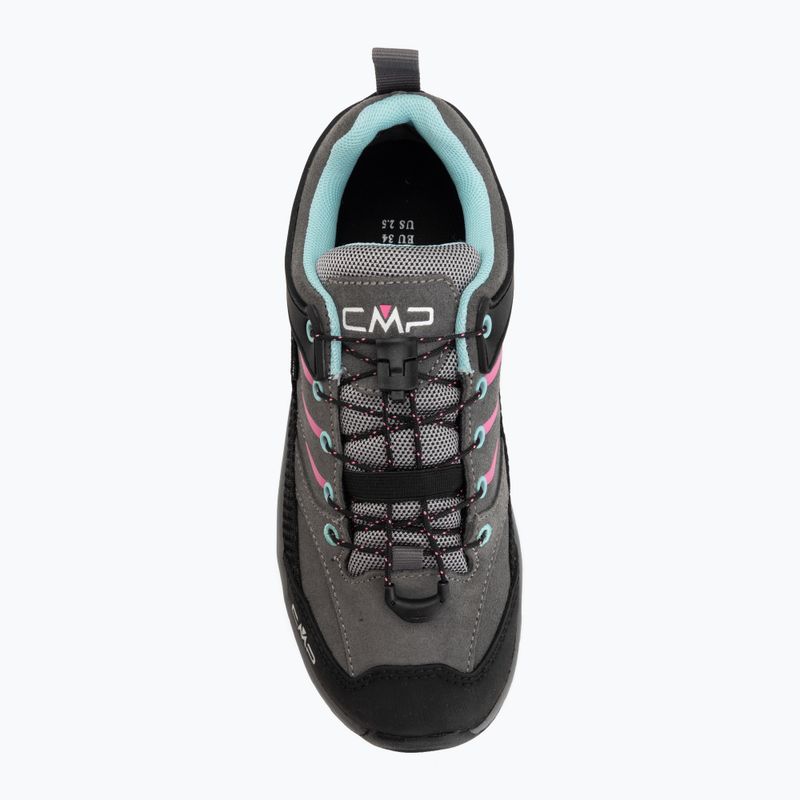Detské turistické topánky CMP Rigel 2.0 Low Waterproof grey/acquarius/pink fluo 5