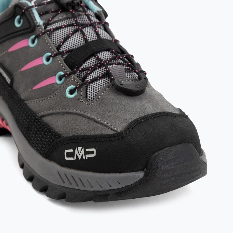 Detské turistické topánky CMP Rigel 2.0 Low Waterproof grey/acquarius/pink fluo 7