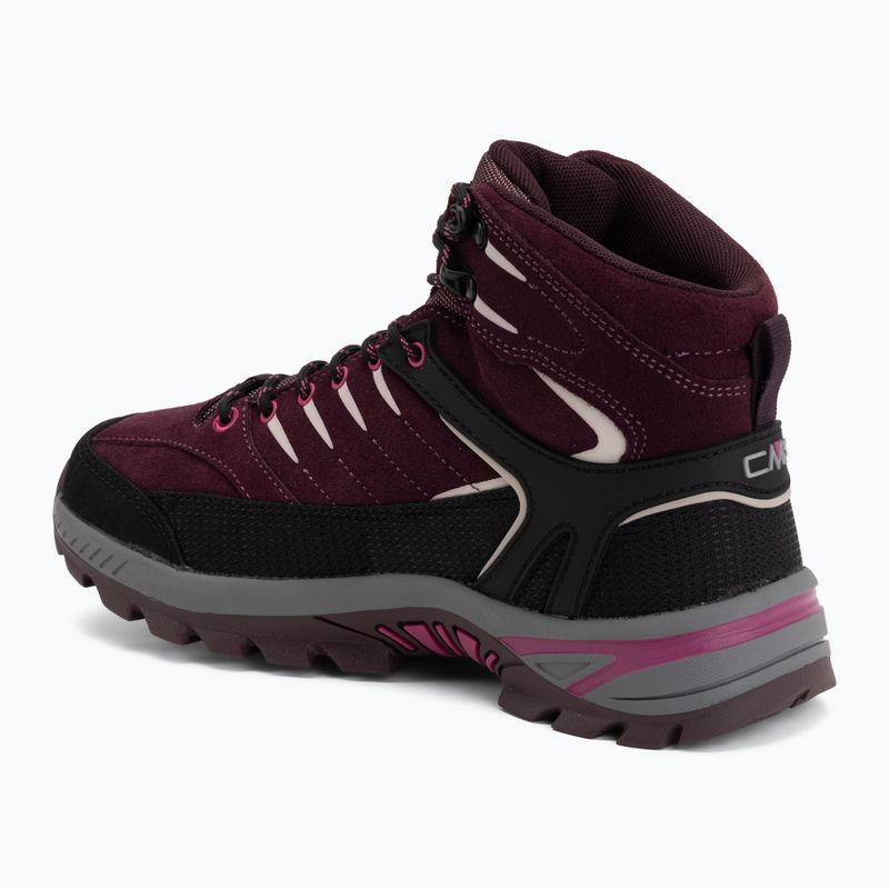 Detské turistické topánky CMP Rigel 2.0 Mid Waterproof black berry/amaranto 3