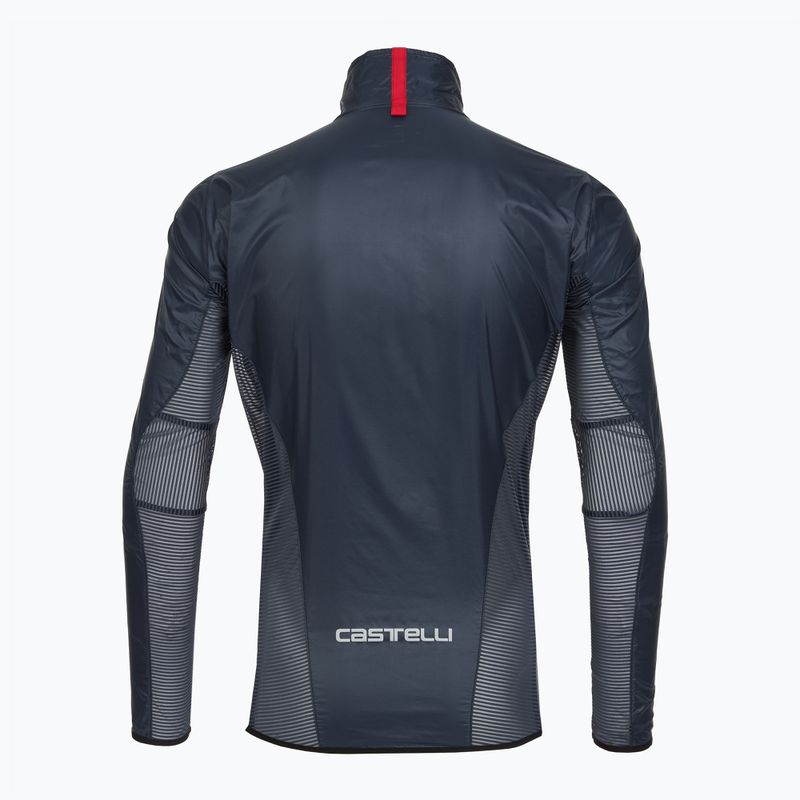 Pánska cyklistická bunda Castelli Aria Shell belgian blue 2