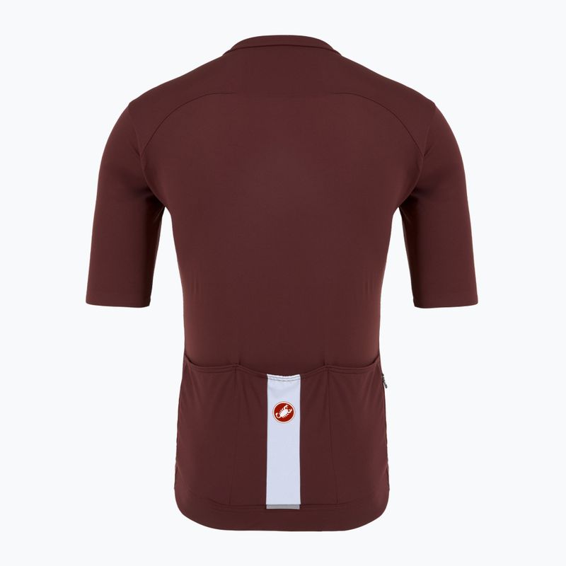 Pánsky cyklistický dres Castelli Prolog Lite deep bordeaux/ silver gray 2