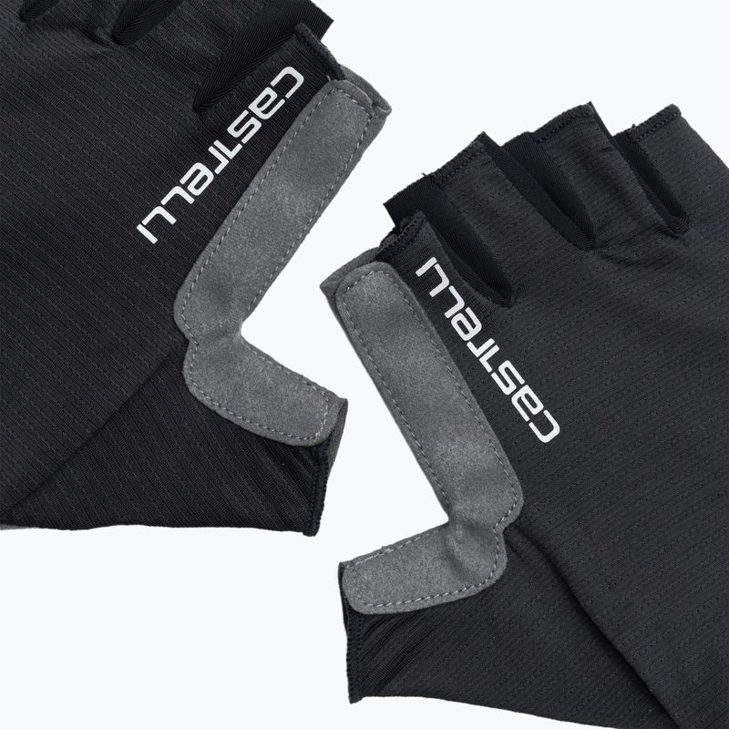 Pánske cyklistické rukavice Castelli Espresso light black 4