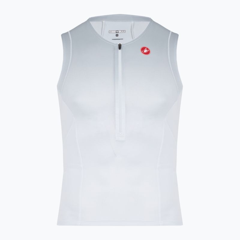 Pánsky cyklistický dres Castelli Free Speed 3 white/silver gray