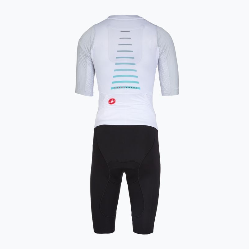 Dámska cyklistická kombinéza Castelli Free Sanremo 3 SS in white/black 2