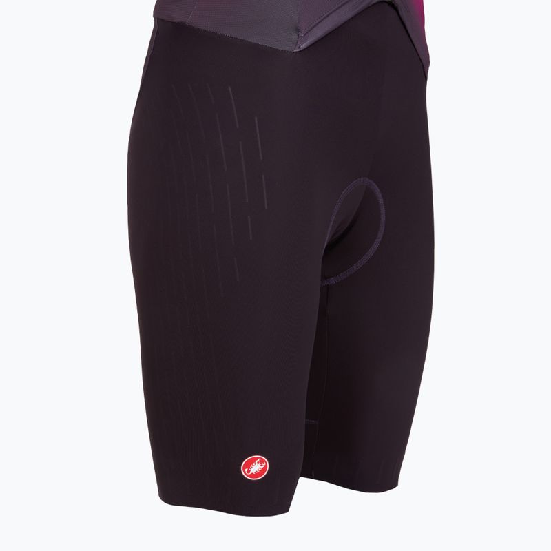 Dámska cyklistická kombinéza Castelli Free Sanremo 3 SS In dark night shade/vivid orange-bright rose 4