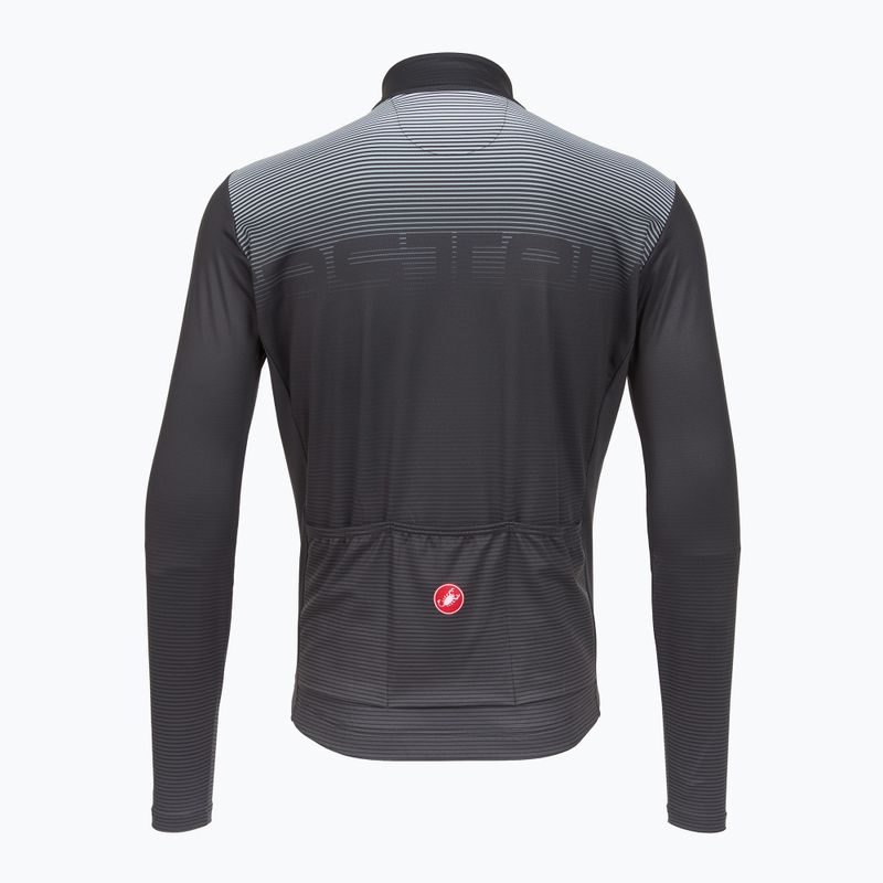 Pánske cyklistické tričko longsleeve Castelli Apice Thermal dark gray/smoky gray/silver gray 2