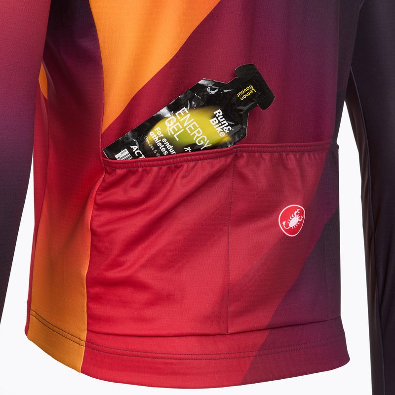 Pánske cyklistické tričko longsleeve Castelli Amplify Thermal dark night shade/red/vivid orange 5