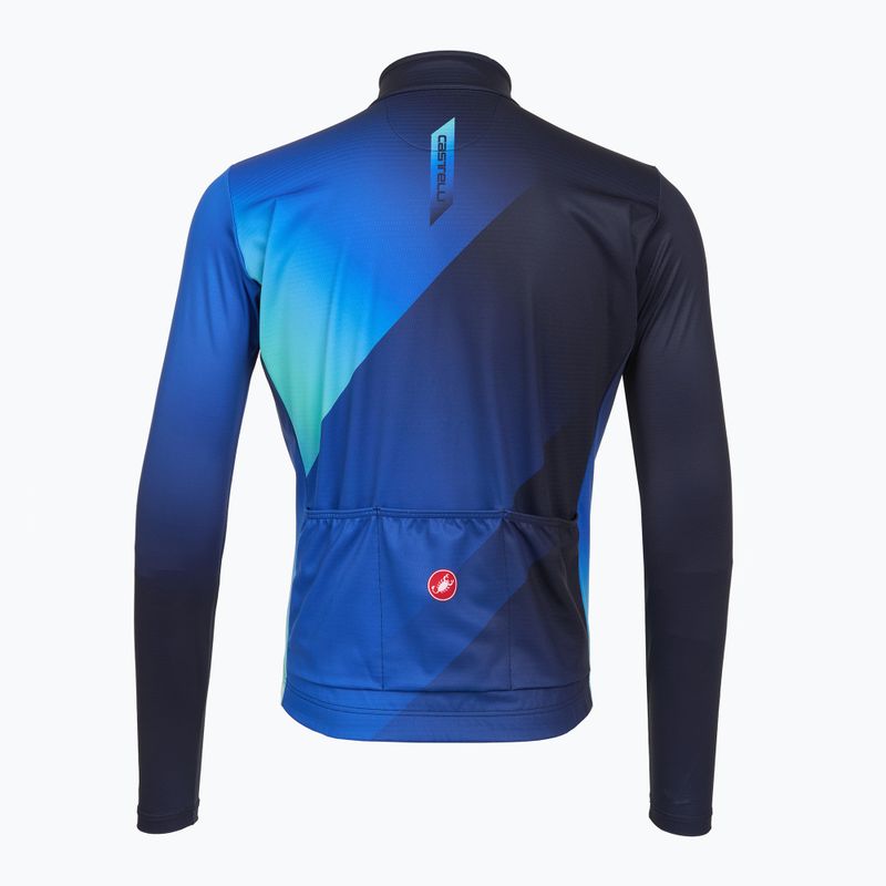 Pánske cyklistické tričko longsleeve Castelli Amplify thermal belgian blue/azzurro italia/pool blue 2