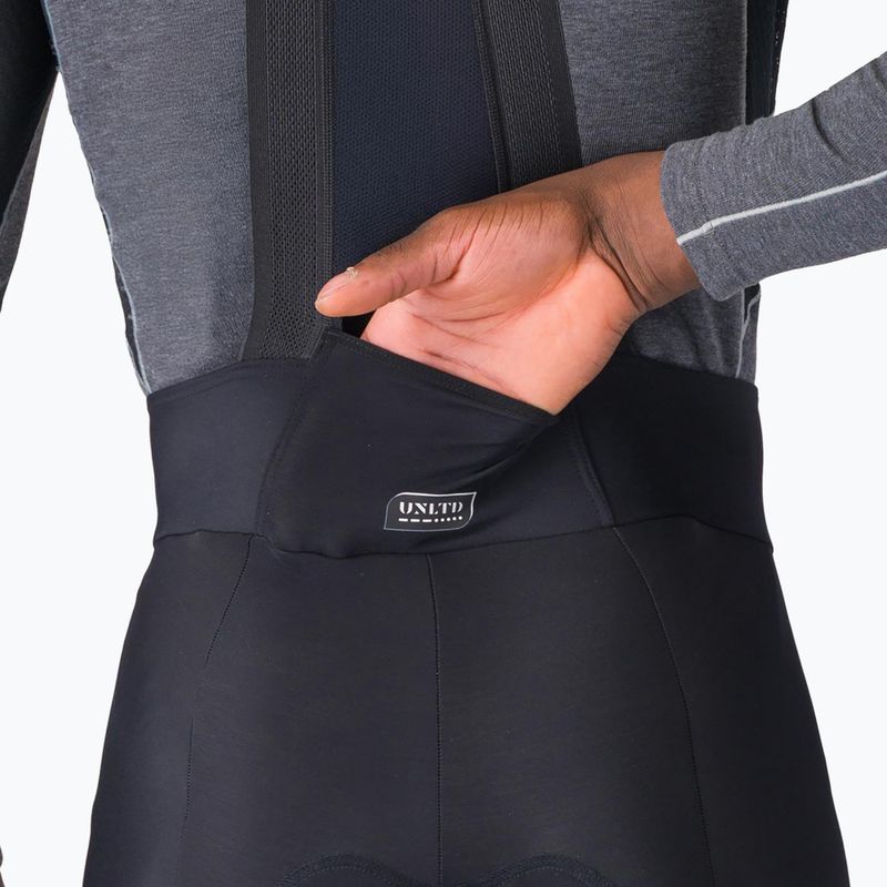 Pánske cyklistické nohavice Castelli Unlimited Bibtight black 4