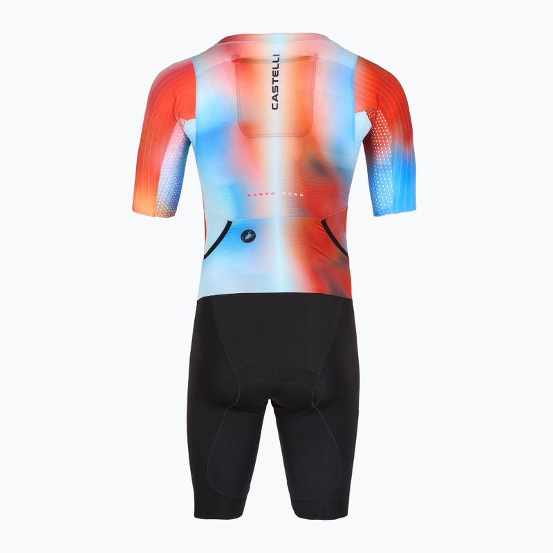 Pánska cyklistická kombinéza Castelli Free Sanremo 3 paprika/winter sky/black 2