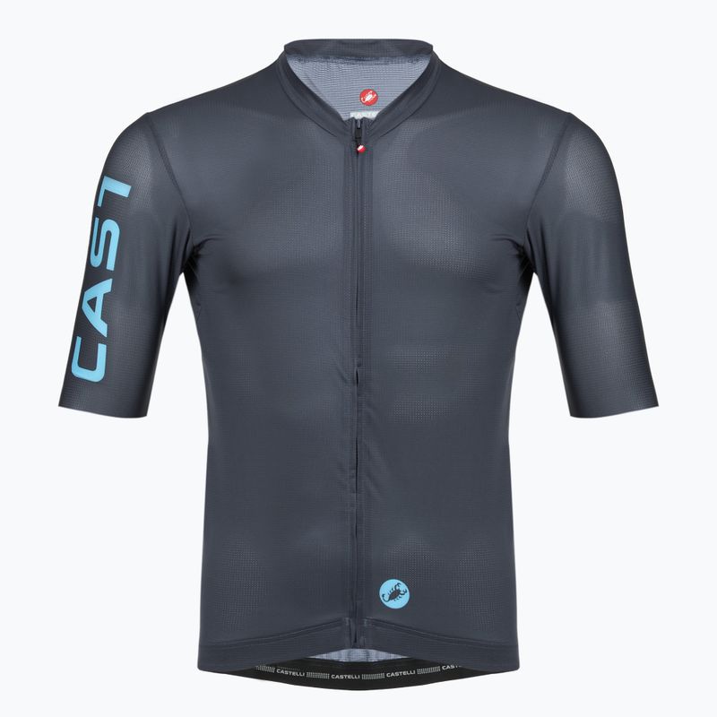Pánsky cyklistický dres Castelli Entrata Apex twilight blue/neon cobalt