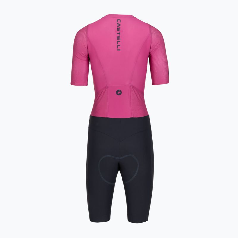 Dámska cyklistická kombinéza Castelli Movement Suit W violet pink/twilight blue 2