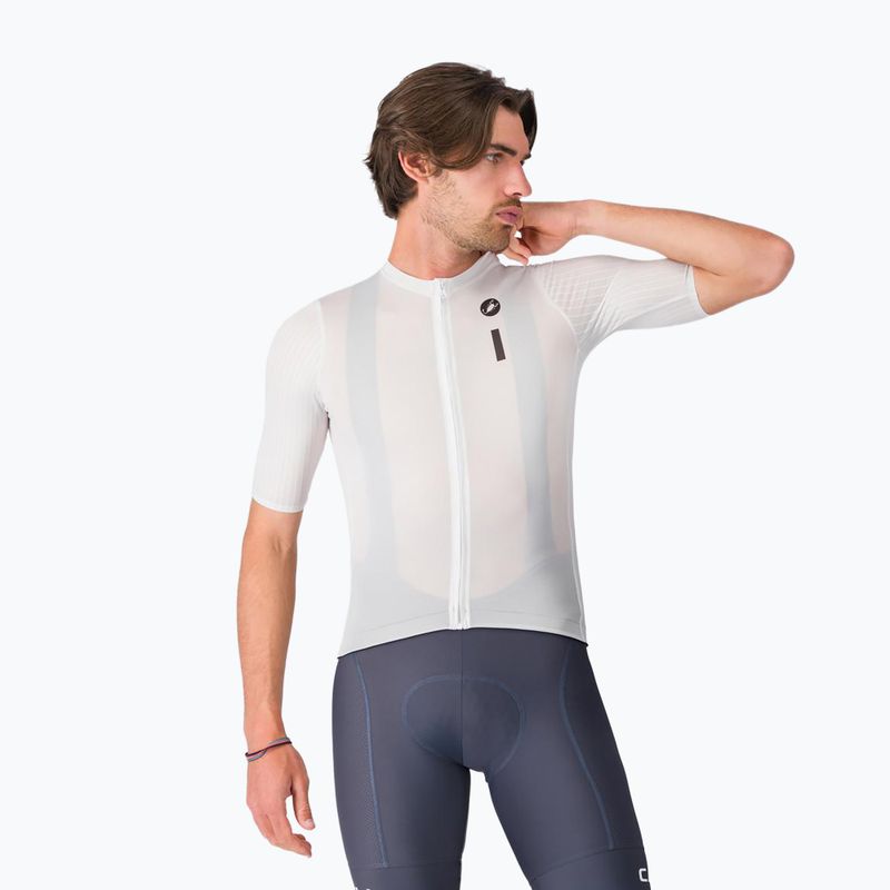 Pánsky cyklistický dres Castelli Drittone Logo white/black