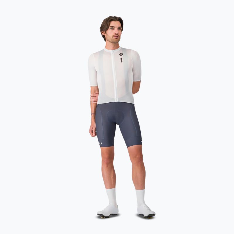 Pánsky cyklistický dres Castelli Drittone Logo white/black 2