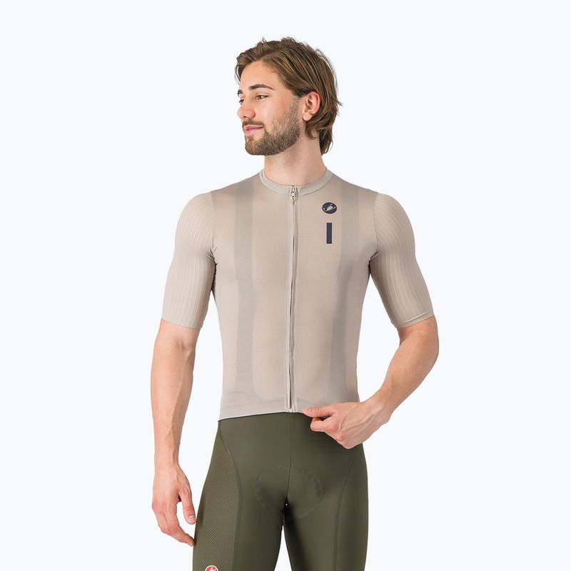 Pánsky cyklistický dres Castelli Drittone Logo clay/belgian blue