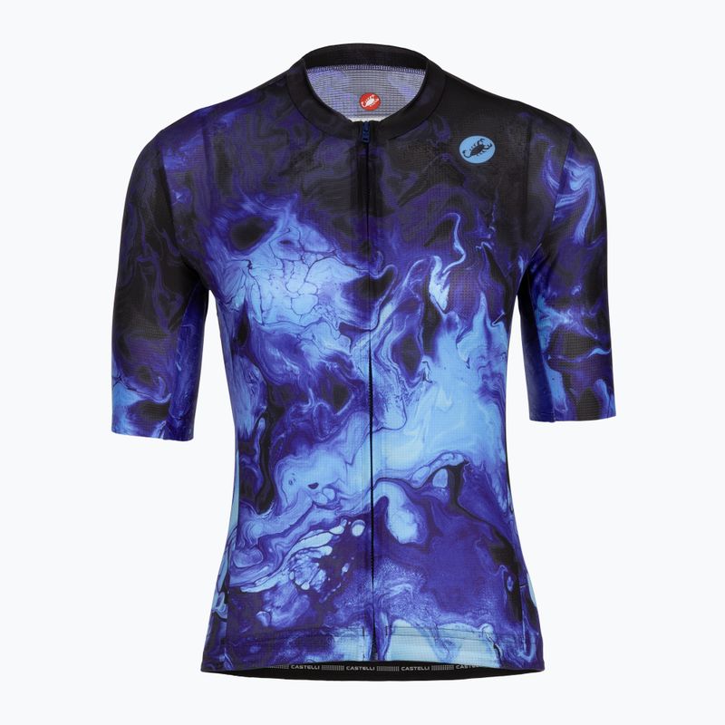 Dámsky cyklistický dres Castelli Cosmic Vortex multicolor violet blue
