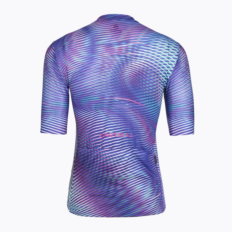 Dámsky cyklistický dres Castelli Cosmic Vortex multicolor ultraviolet rose 2