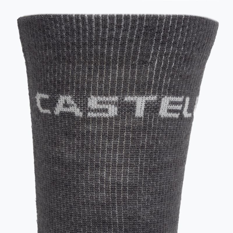 Pánske ponožky Castelli Castelli Logo 18 Merino Sock silver gray/dark gray 3